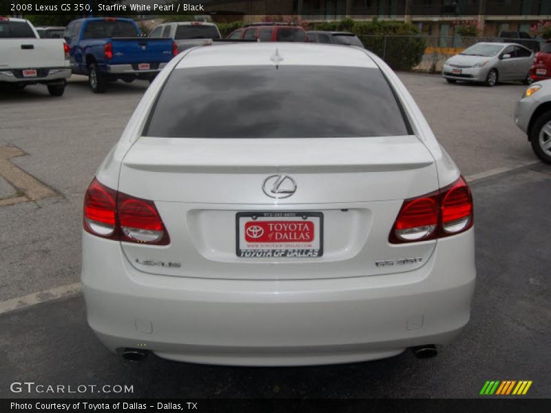 Starfire White Pearl / Black 2008 Lexus GS 350