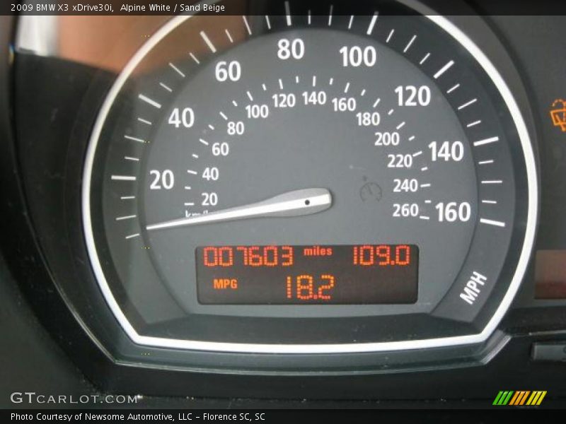 Alpine White / Sand Beige 2009 BMW X3 xDrive30i