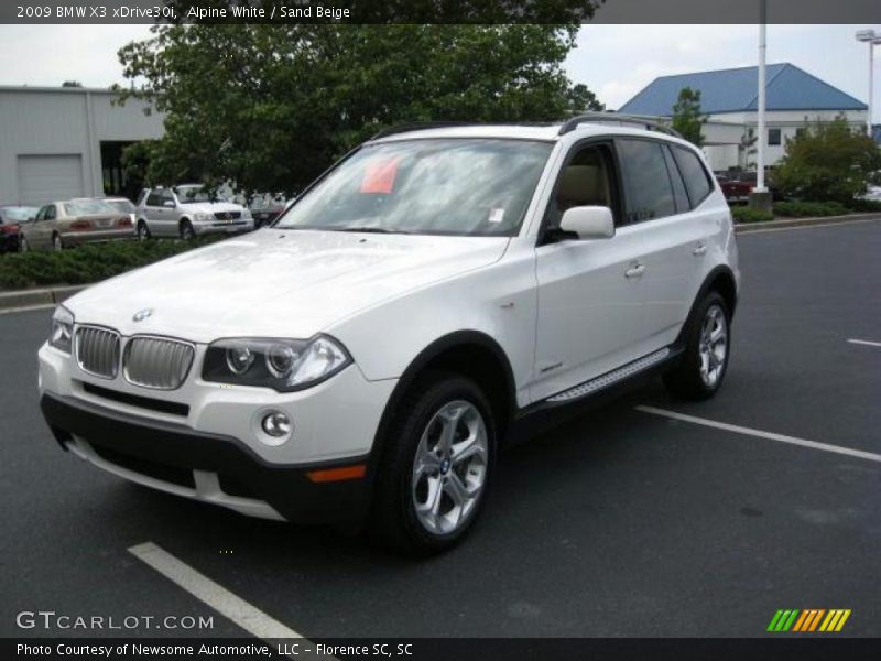 Alpine White / Sand Beige 2009 BMW X3 xDrive30i