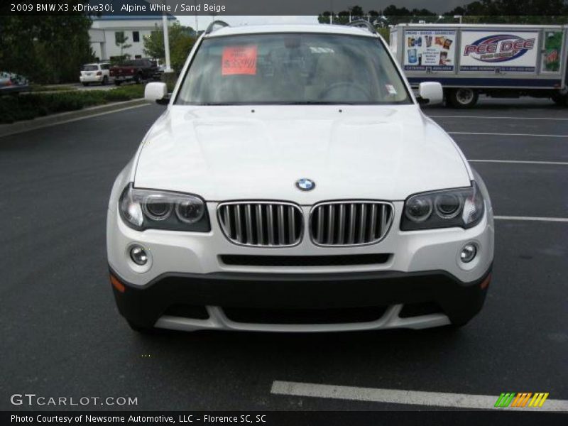 Alpine White / Sand Beige 2009 BMW X3 xDrive30i