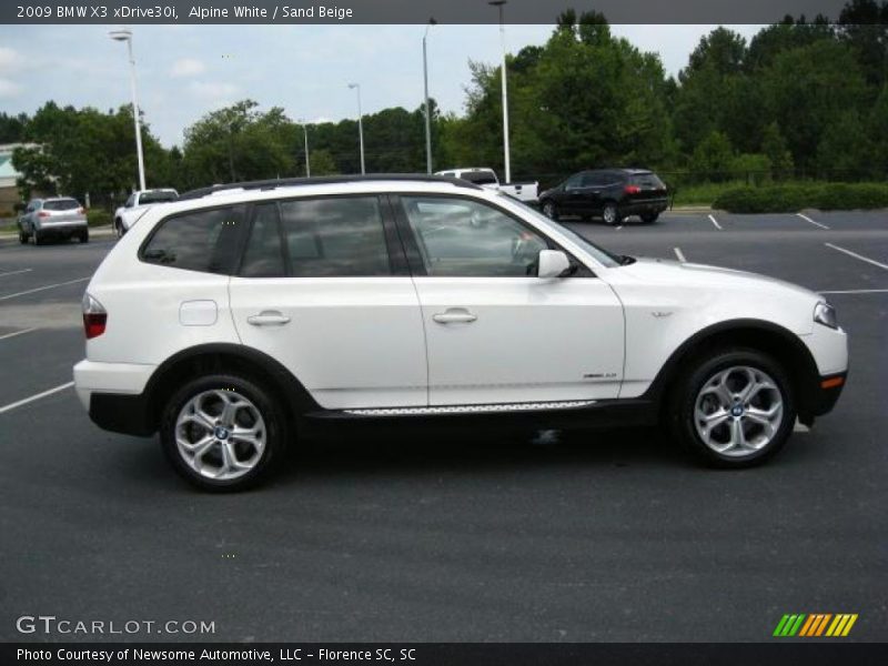 Alpine White / Sand Beige 2009 BMW X3 xDrive30i