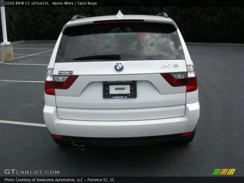 Alpine White / Sand Beige 2009 BMW X3 xDrive30i