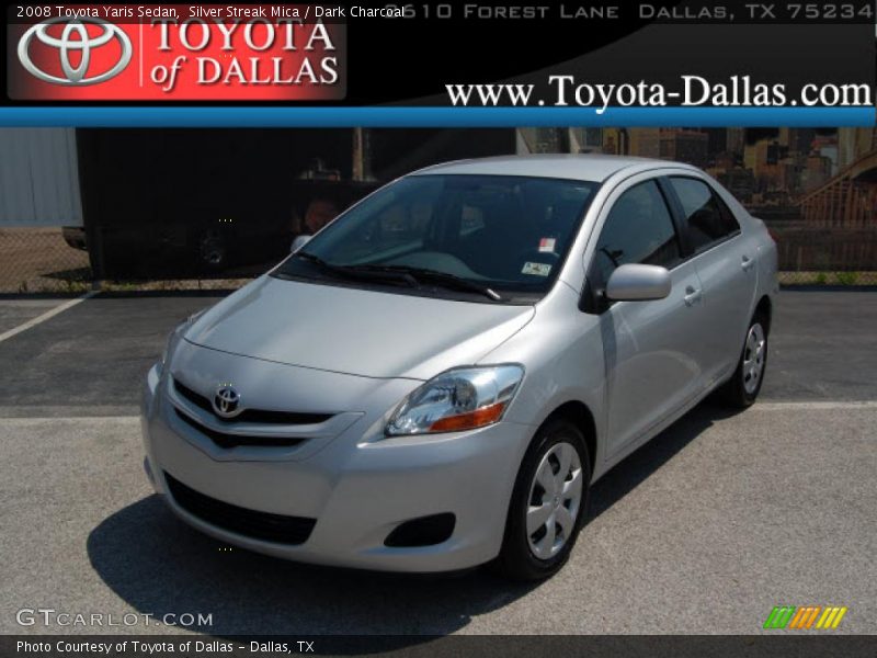 Silver Streak Mica / Dark Charcoal 2008 Toyota Yaris Sedan