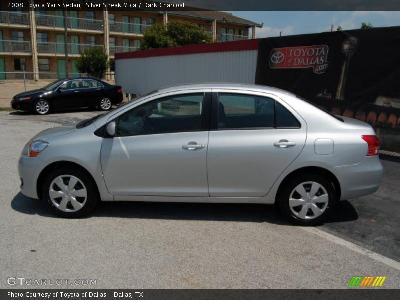 Silver Streak Mica / Dark Charcoal 2008 Toyota Yaris Sedan