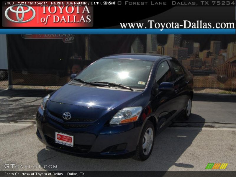Nautical Blue Metallic / Dark Charcoal 2008 Toyota Yaris Sedan