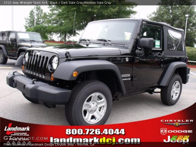 Black / Dark Slate Gray/Medium Slate Gray 2010 Jeep Wrangler Sport 4x4