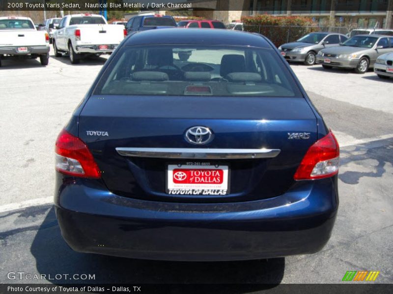 Nautical Blue Metallic / Dark Charcoal 2008 Toyota Yaris Sedan