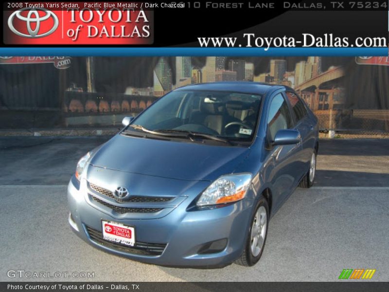 Pacific Blue Metallic / Dark Charcoal 2008 Toyota Yaris Sedan