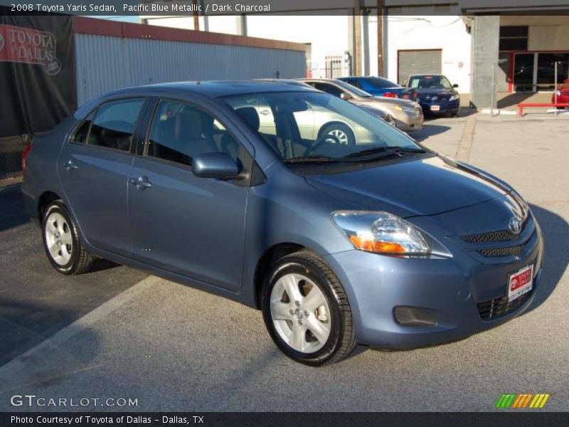 Pacific Blue Metallic / Dark Charcoal 2008 Toyota Yaris Sedan