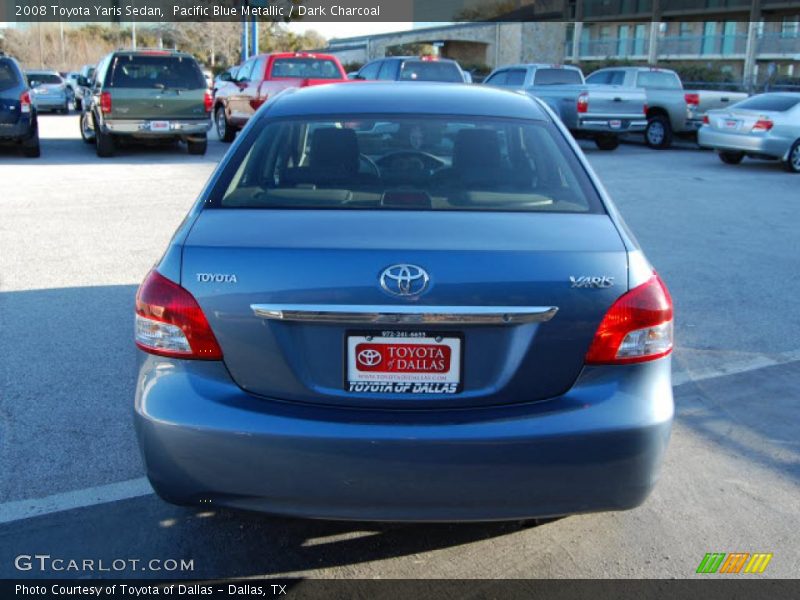 Pacific Blue Metallic / Dark Charcoal 2008 Toyota Yaris Sedan