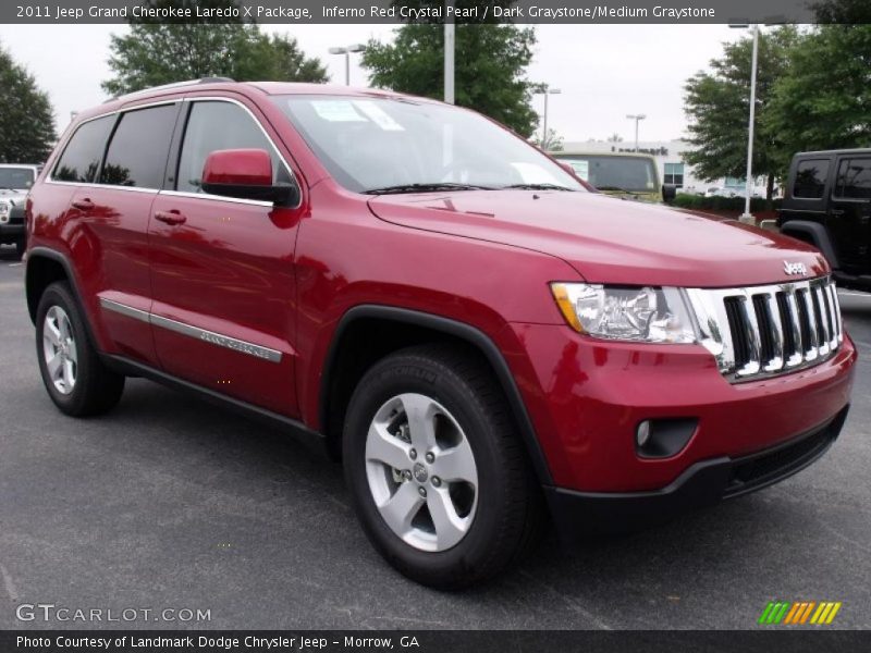 Inferno Red Crystal Pearl / Dark Graystone/Medium Graystone 2011 Jeep Grand Cherokee Laredo X Package