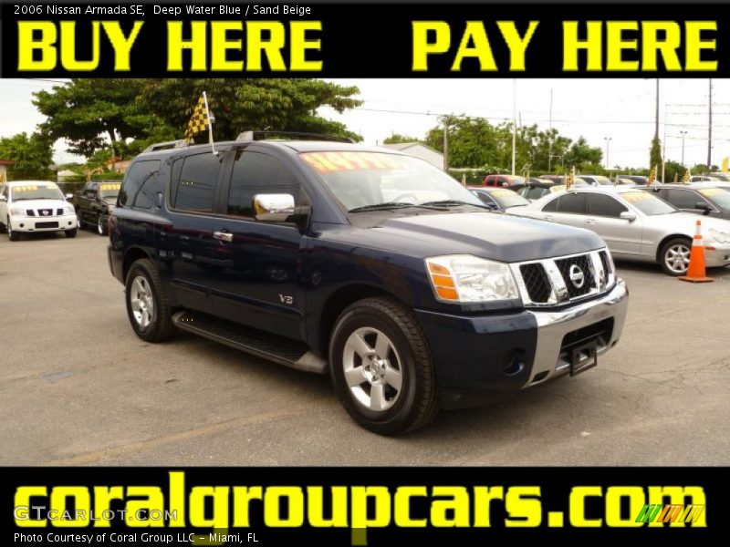 Deep Water Blue / Sand Beige 2006 Nissan Armada SE