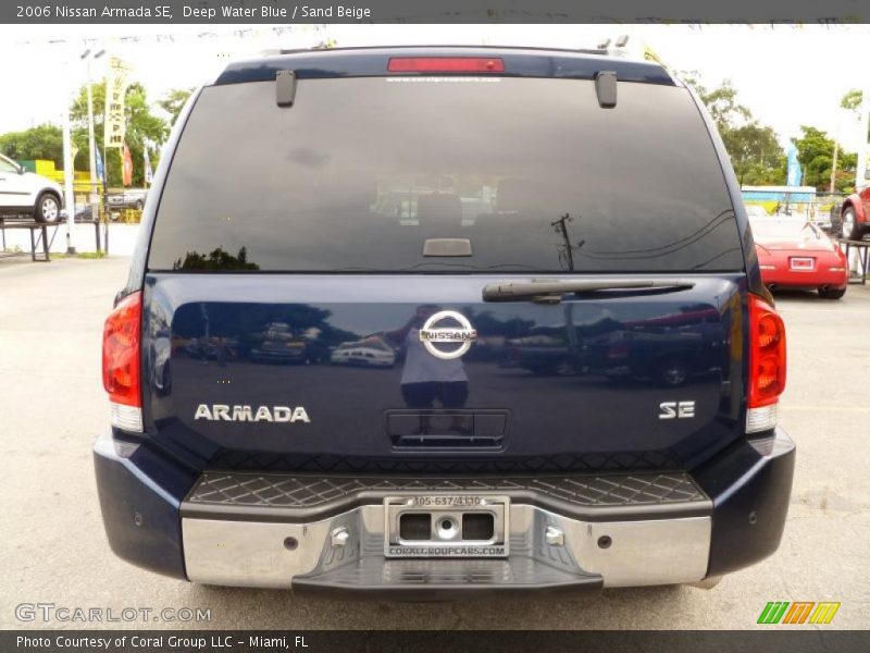 Deep Water Blue / Sand Beige 2006 Nissan Armada SE