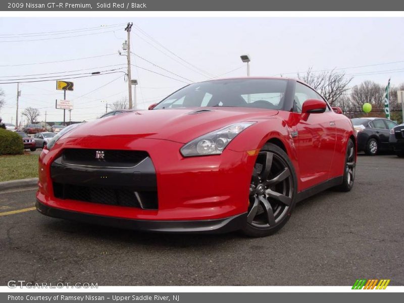 Solid Red / Black 2009 Nissan GT-R Premium