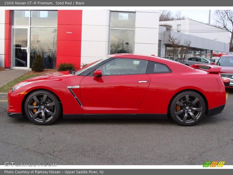 Solid Red / Black 2009 Nissan GT-R Premium