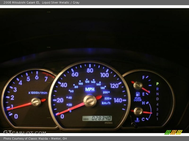 Liquid Silver Metallic / Gray 2008 Mitsubishi Galant ES