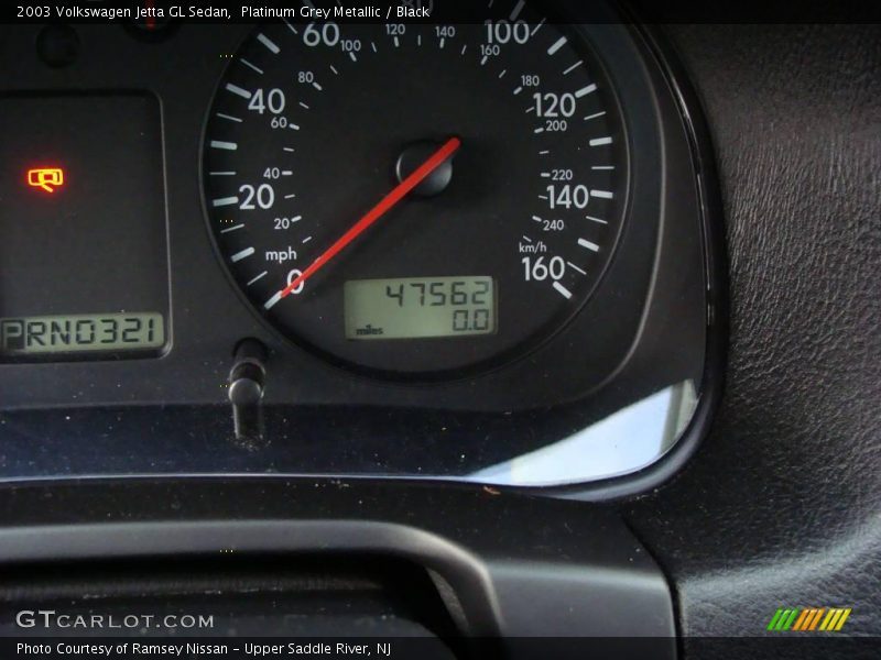 Platinum Grey Metallic / Black 2003 Volkswagen Jetta GL Sedan
