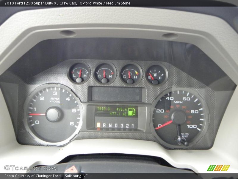 Oxford White / Medium Stone 2010 Ford F250 Super Duty XL Crew Cab
