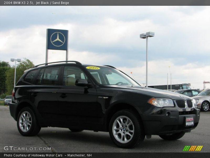 Jet Black / Sand Beige 2004 BMW X3 2.5i