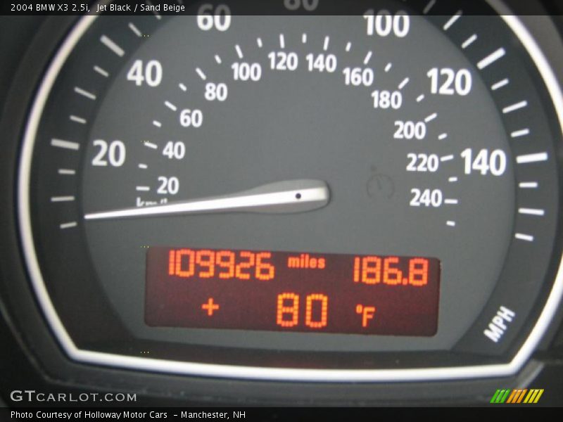 Jet Black / Sand Beige 2004 BMW X3 2.5i