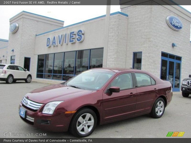 Redfire Metallic / Camel 2007 Ford Fusion SE V6 AWD