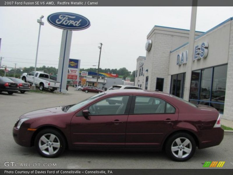 Redfire Metallic / Camel 2007 Ford Fusion SE V6 AWD