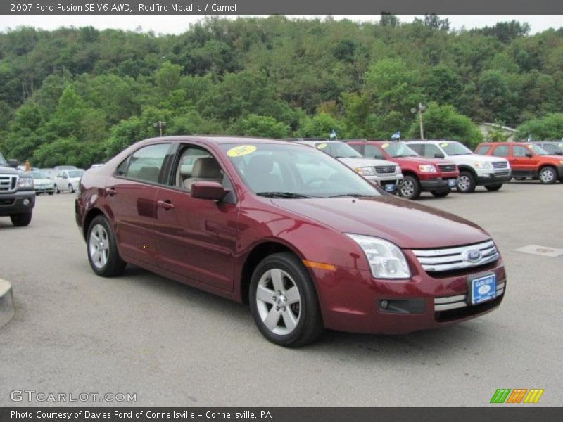 Redfire Metallic / Camel 2007 Ford Fusion SE V6 AWD