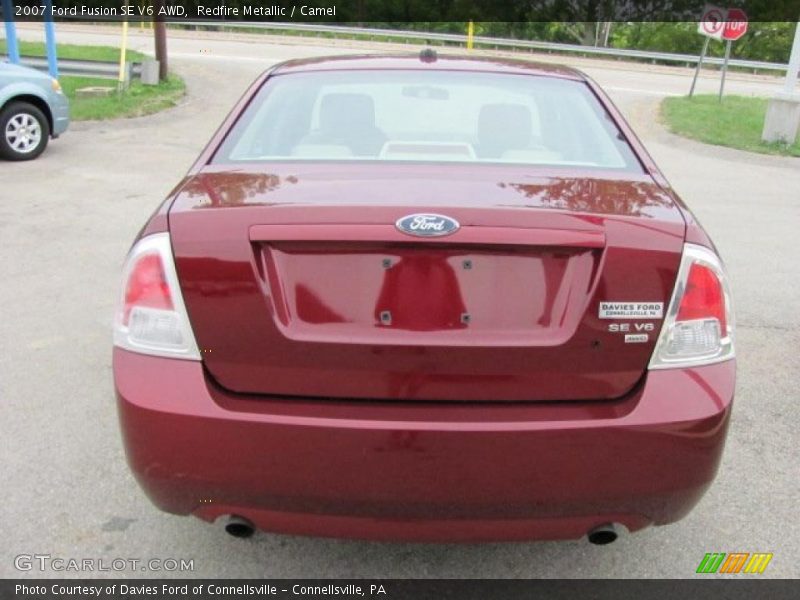 Redfire Metallic / Camel 2007 Ford Fusion SE V6 AWD
