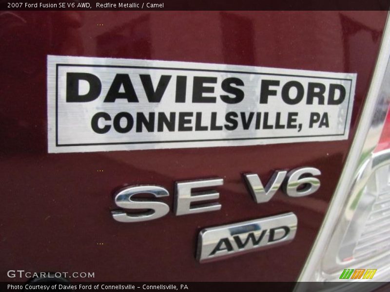 Redfire Metallic / Camel 2007 Ford Fusion SE V6 AWD