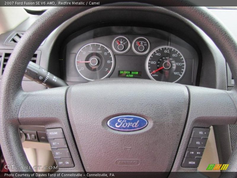 Redfire Metallic / Camel 2007 Ford Fusion SE V6 AWD