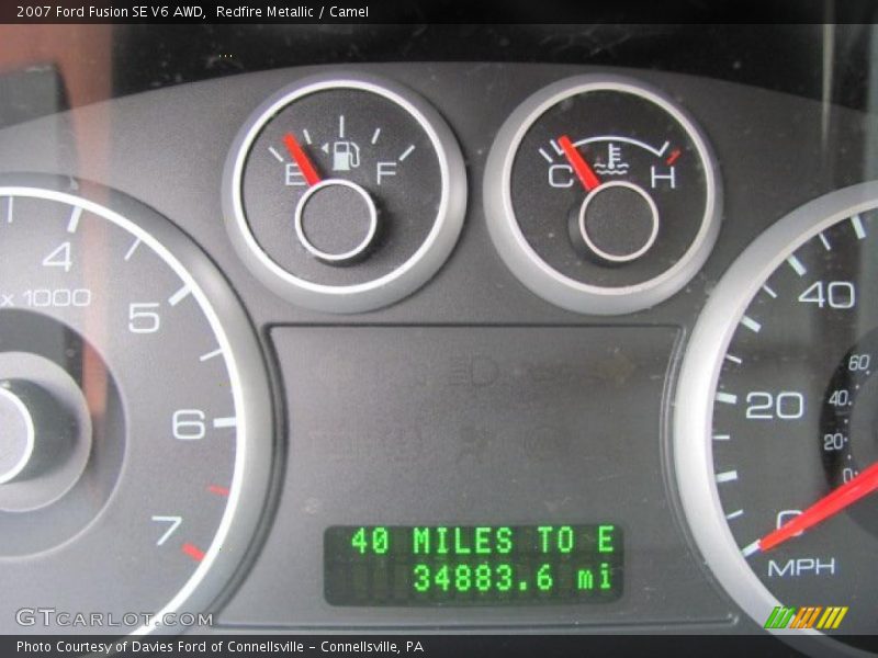 Redfire Metallic / Camel 2007 Ford Fusion SE V6 AWD
