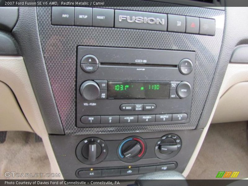 Redfire Metallic / Camel 2007 Ford Fusion SE V6 AWD