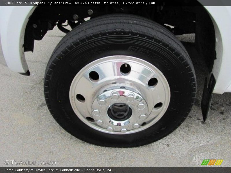 Oxford White / Tan 2007 Ford F550 Super Duty Lariat Crew Cab 4x4 Chassis Fifth Wheel