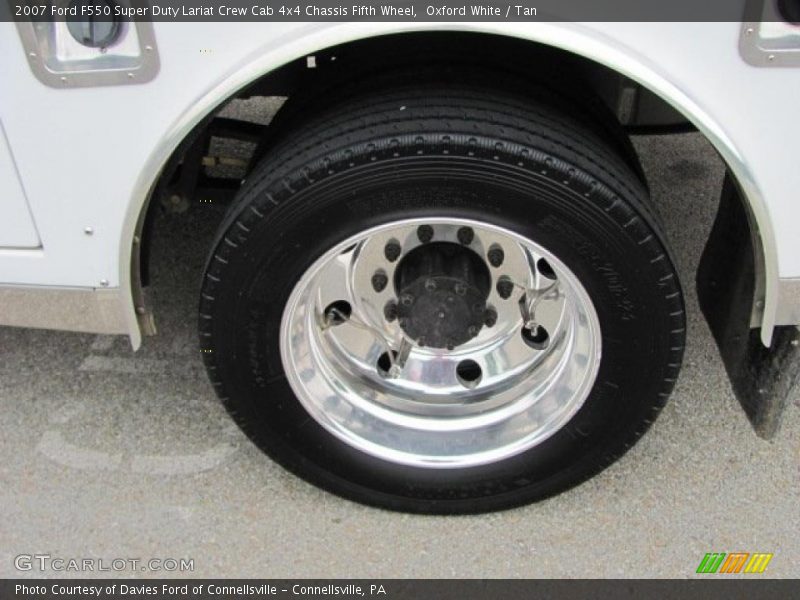 Oxford White / Tan 2007 Ford F550 Super Duty Lariat Crew Cab 4x4 Chassis Fifth Wheel