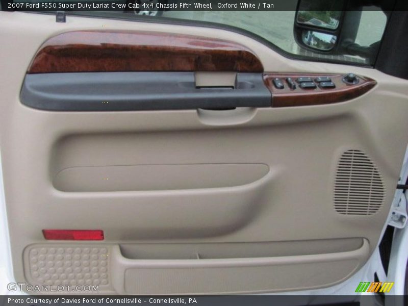 Oxford White / Tan 2007 Ford F550 Super Duty Lariat Crew Cab 4x4 Chassis Fifth Wheel