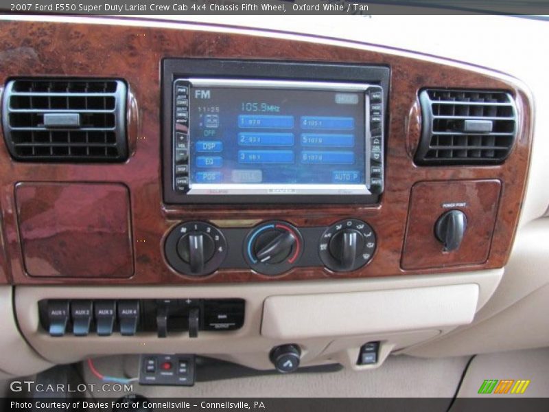 Oxford White / Tan 2007 Ford F550 Super Duty Lariat Crew Cab 4x4 Chassis Fifth Wheel