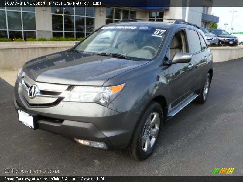 Nimbus Gray Metallic / Taupe 2007 Acura MDX Sport