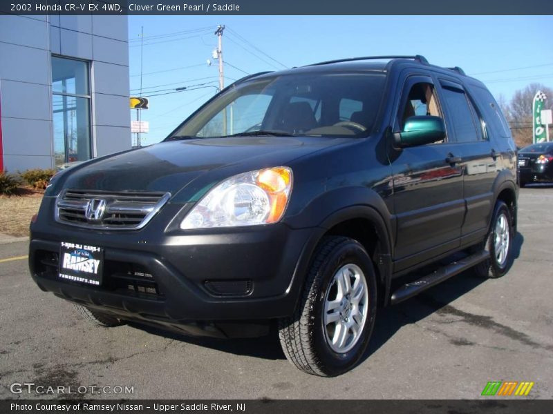 Clover Green Pearl / Saddle 2002 Honda CR-V EX 4WD
