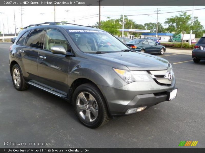 Nimbus Gray Metallic / Taupe 2007 Acura MDX Sport