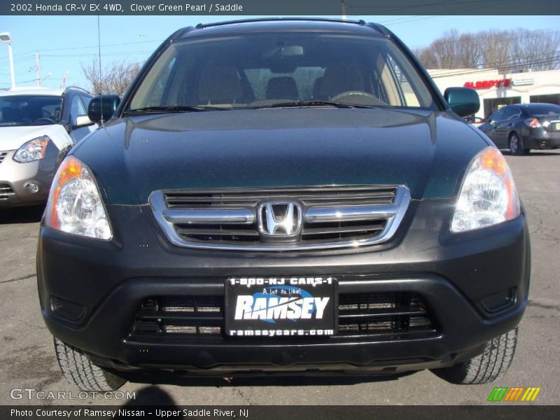 Clover Green Pearl / Saddle 2002 Honda CR-V EX 4WD