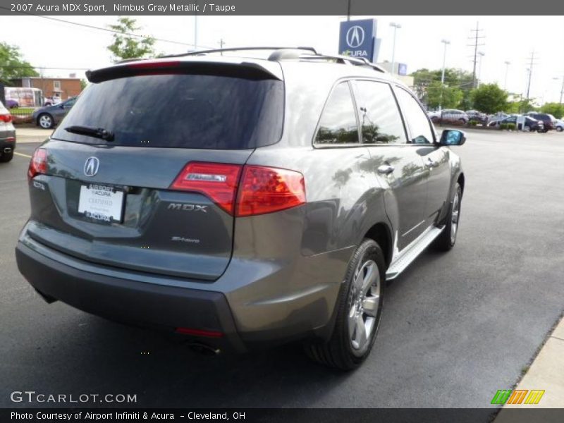 Nimbus Gray Metallic / Taupe 2007 Acura MDX Sport