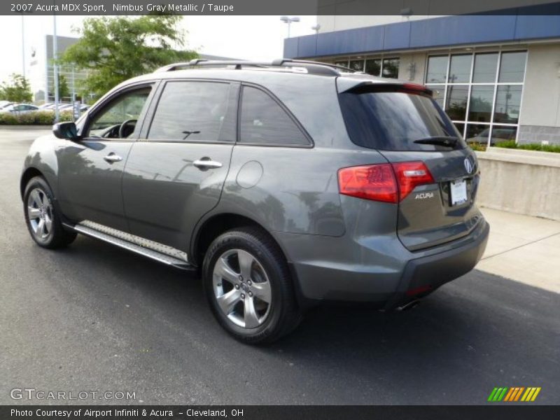 Nimbus Gray Metallic / Taupe 2007 Acura MDX Sport