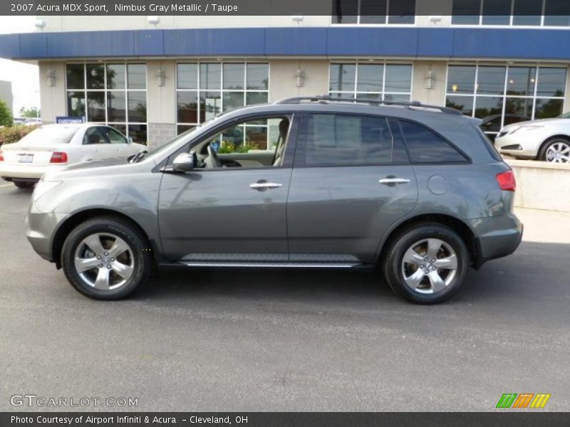 Nimbus Gray Metallic / Taupe 2007 Acura MDX Sport