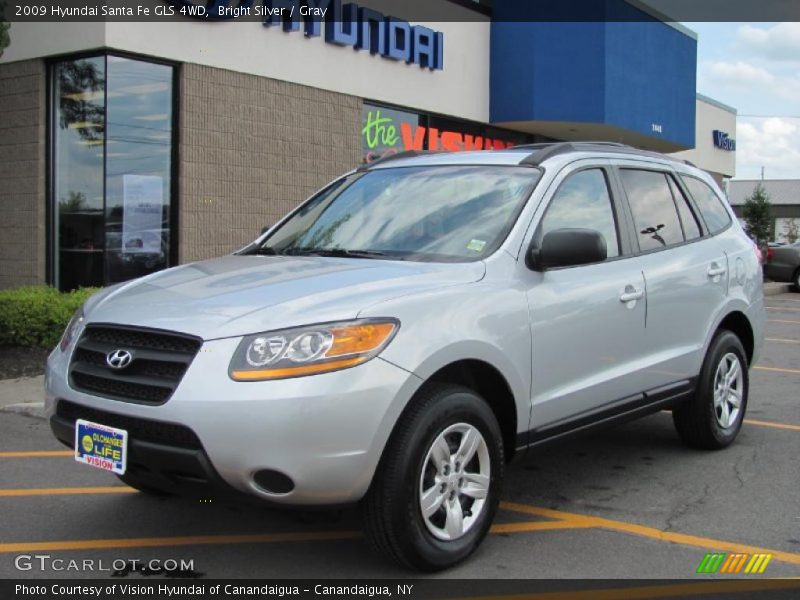 Bright Silver / Gray 2009 Hyundai Santa Fe GLS 4WD