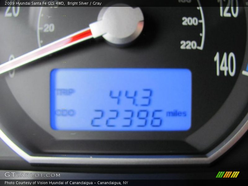 Bright Silver / Gray 2009 Hyundai Santa Fe GLS 4WD