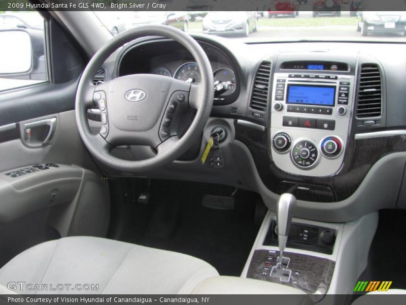 Bright Silver / Gray 2009 Hyundai Santa Fe GLS 4WD