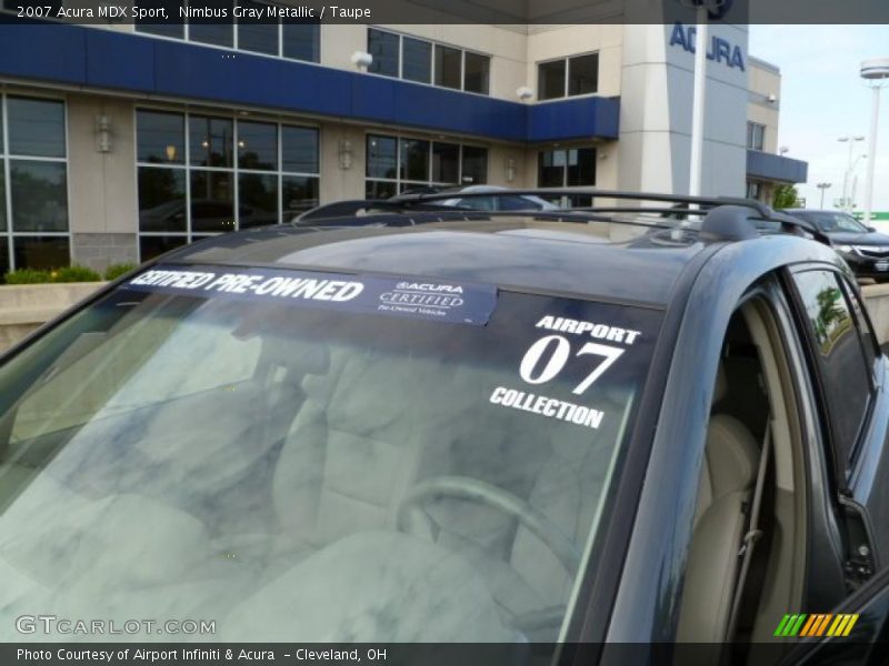 Nimbus Gray Metallic / Taupe 2007 Acura MDX Sport