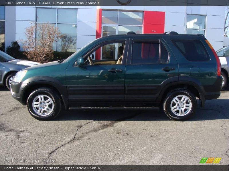 Clover Green Pearl / Saddle 2002 Honda CR-V EX 4WD