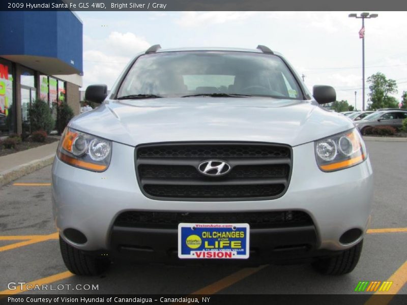 Bright Silver / Gray 2009 Hyundai Santa Fe GLS 4WD