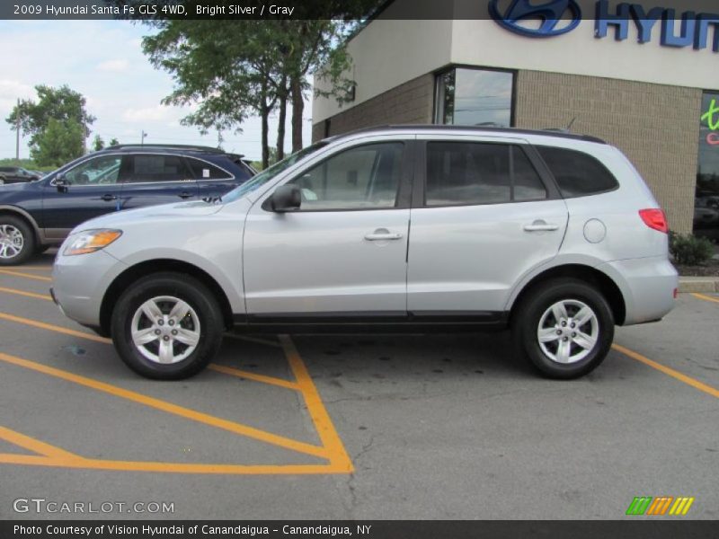 Bright Silver / Gray 2009 Hyundai Santa Fe GLS 4WD